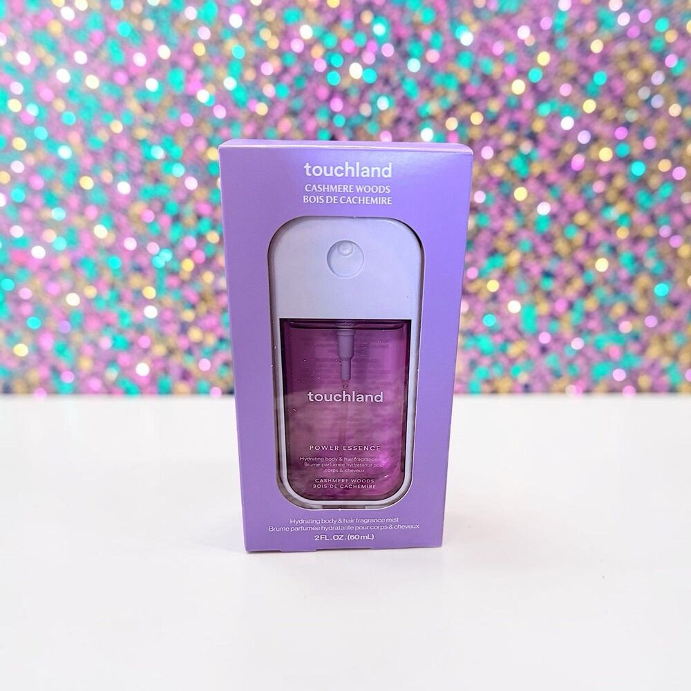 TOUCHLAND Power Essence Body & Hair Fragrance Mist In Cashmere Woods 2 Fl Oz NIB